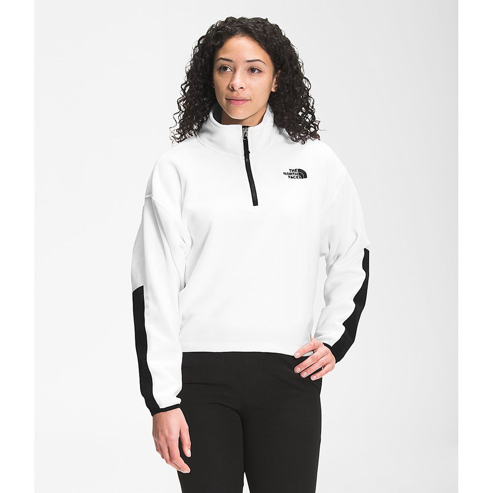 The North Face Fleece Womens Australia - The North Face Tka Kataka ¼ Zip White (CUG-153829)